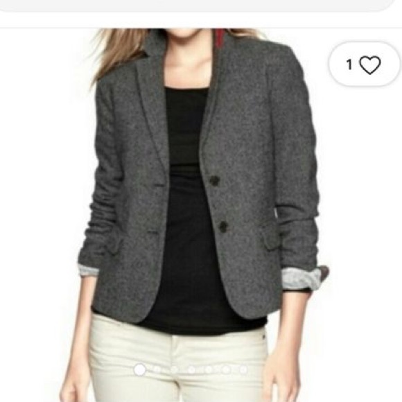 Gap Academy Wool / Silk Blended Herringbone Blazer - Picture 1 of 14